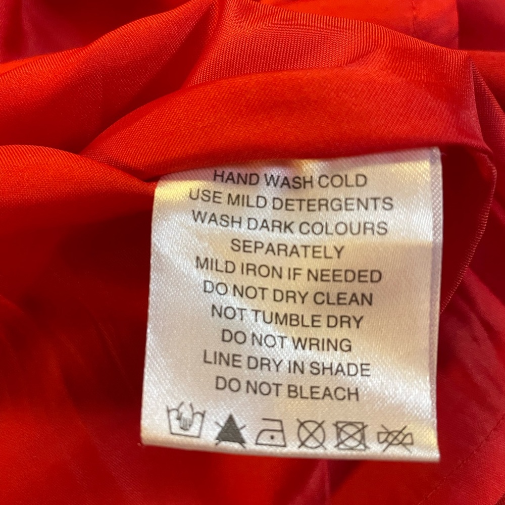 NWT - NUSH by ANUSHKA SHARMA Red A-line Sleeveless Flared Mini Dress with Belt - Picture 14 of 15